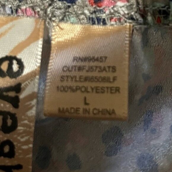 Eyeshadow Sleeveless Tank Top Blouse Womens Large Tan Pink Back Zipper - Picture 7 of 8